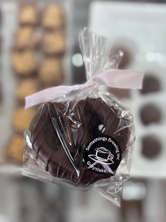 Dipped Striped Pretzel Twist