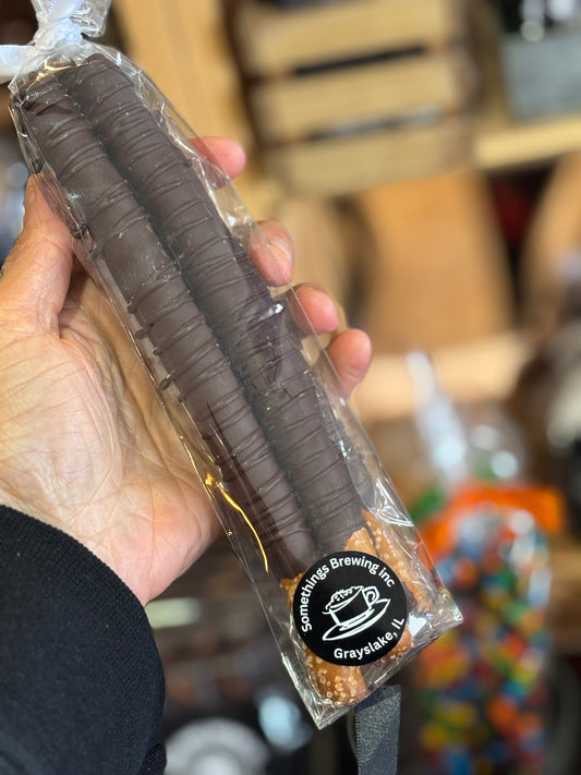 Dipped Striped Pretzel Rods