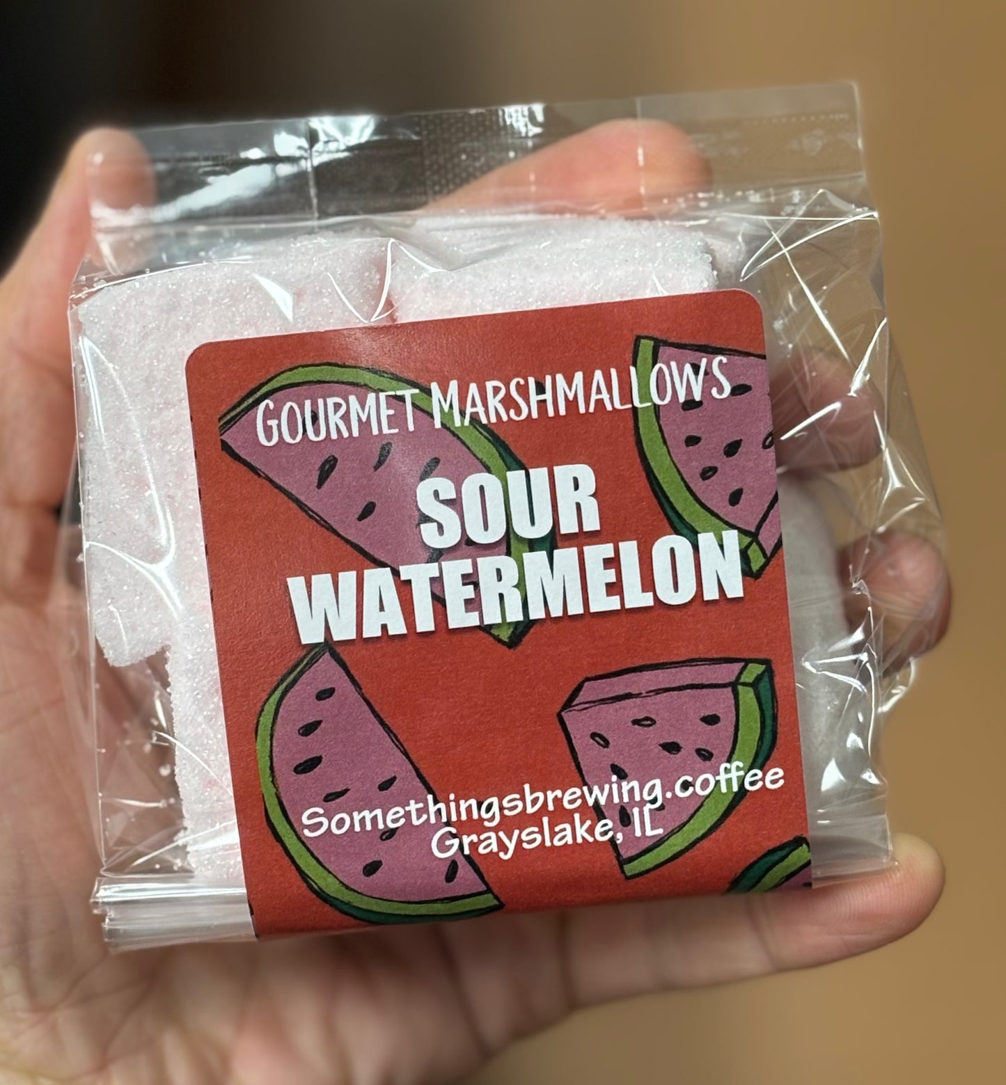 Sour Watermelon Marshmallows