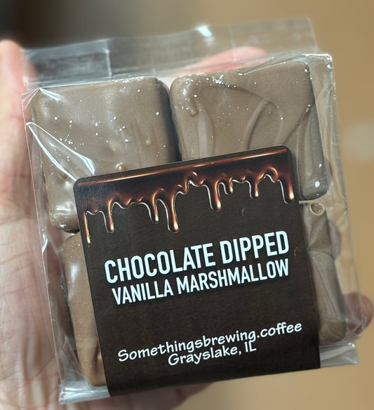 Chocolate Dipped Vanilla Marshmallows